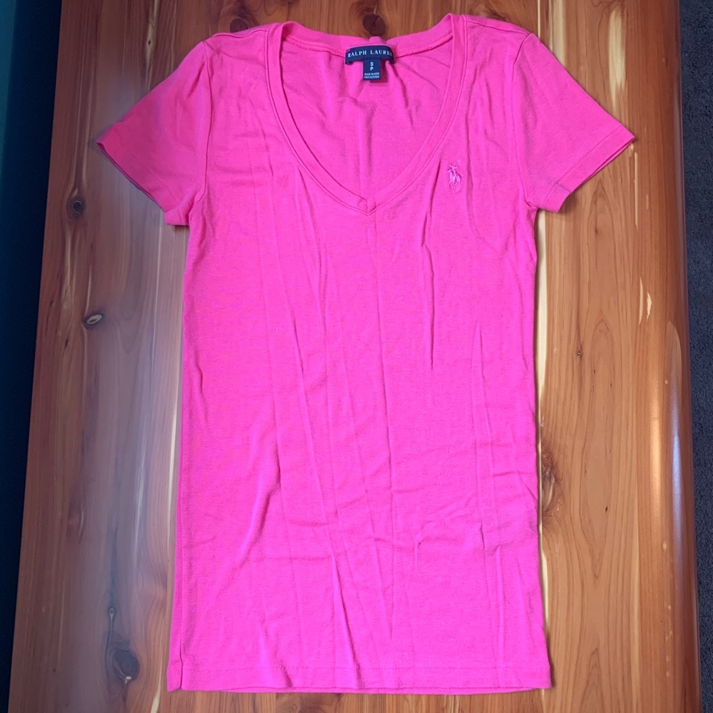 Ralph Lauren pink V- neck